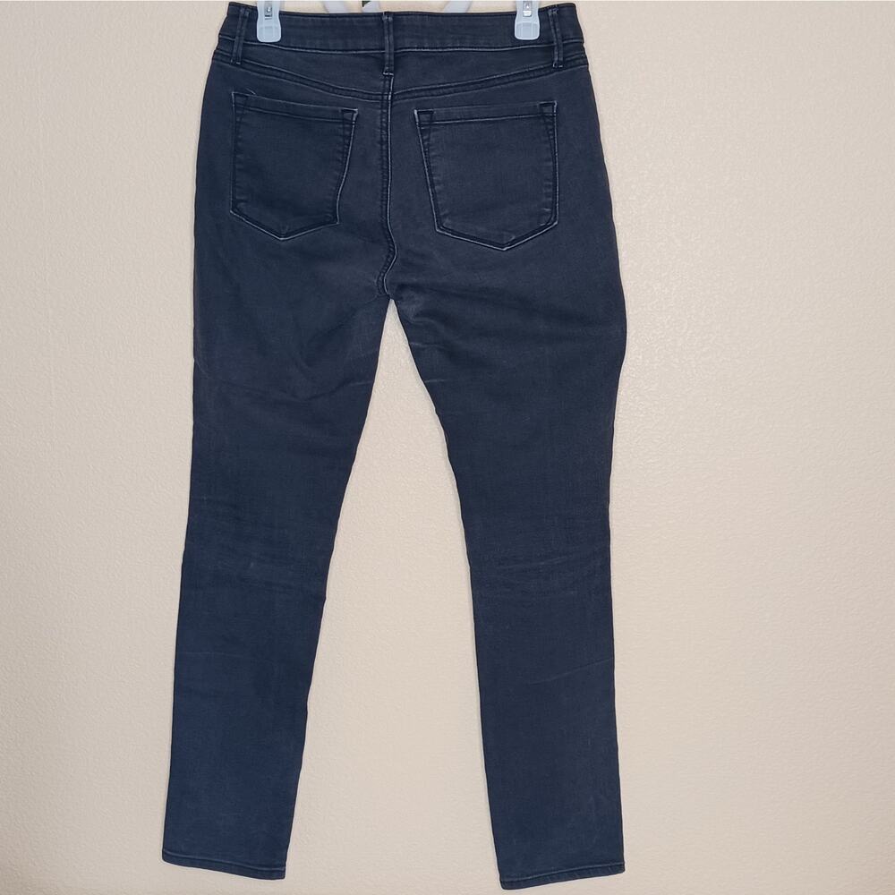 Ann Taylor Loft Curvy Skinny Jeans Womens 4 Black Dark Wash Low Rise Slim - Picture 5 of 12